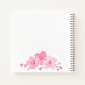 Personalized Floral Recipe Notebook – Custom Name  ノートブック (裏面)