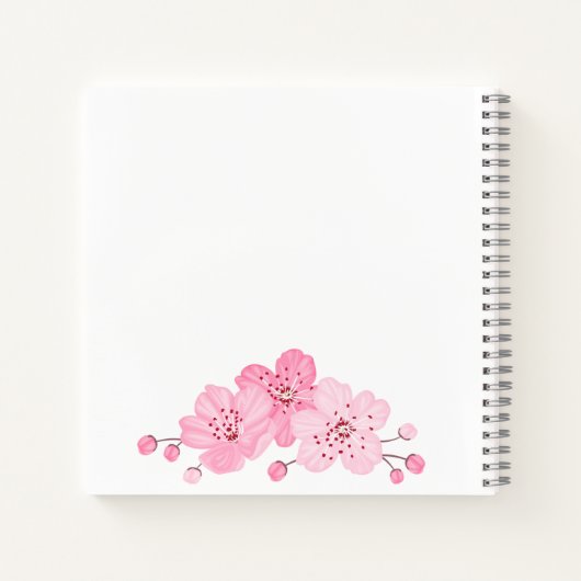 Personalized Floral Recipe Notebook – Custom Name ノートブック (裏面)