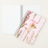 Personalized Floral Spiral Notebook ノートブック (内側)