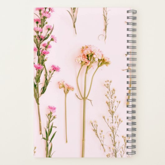 Personalized Floral Spiral Notebook ノートブック (裏面)