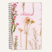 Personalized Floral Spiral Notebook ノートブック (正面)