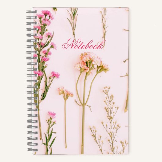 Personalized Floral Spiral Notebook ノートブック (正面)