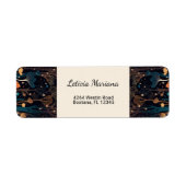 Personalized Floral Spray Fantasy Art ラベル (正面)