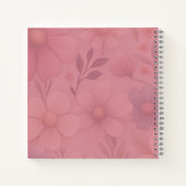 Personalized Floral Square College Ruled Notebook ノートブック (裏面)