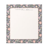 Personalized Floral Teacher Notepad ノートパッド (正面)