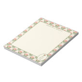 Personalized Floral Teacher Notepad • Custom Name  ノートパッド (回転)