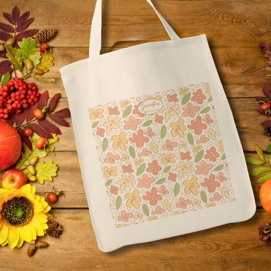 Personalized Floral Tote Bag – Gift for Her トートバッグ