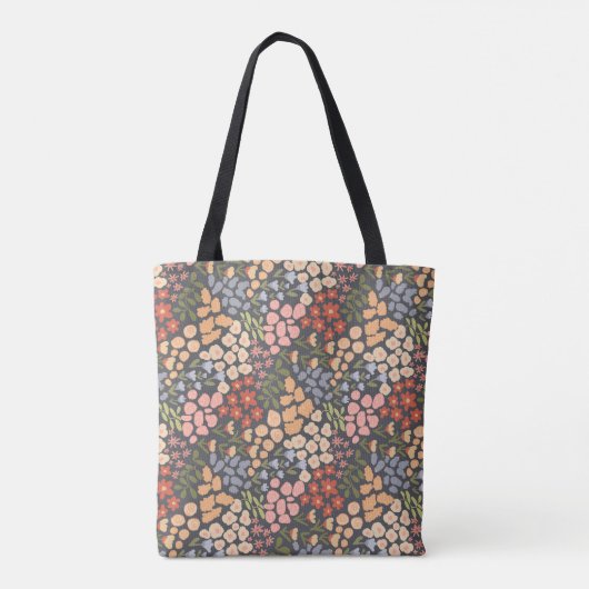 Personalized Floral Tote Bag – Initial & Name トートバッグ (裏面)