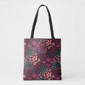 Personalized Floral Tote Bag – Initial & Name トートバッグ (正面)