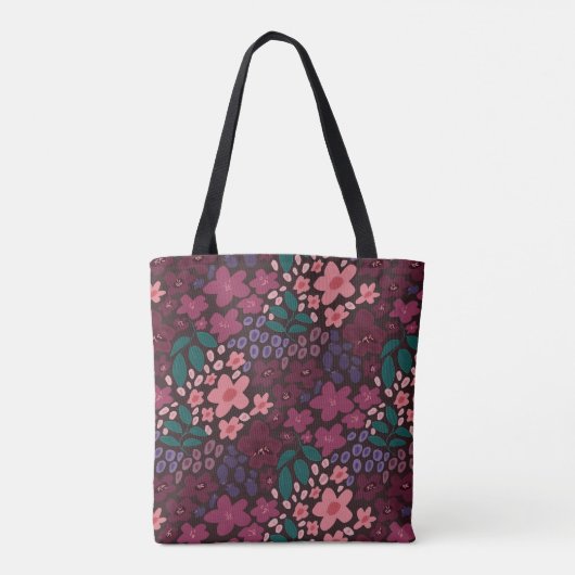 Personalized Floral Tote Bag – Initial & Name トートバッグ (裏面)