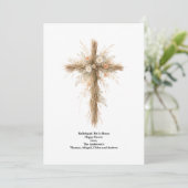 Personalized Floral Watercolor Easter Cross  シーズンカード (スタンド正面)