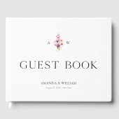 Personalized Floral Wedding Guest Book ゲストブック (正面)