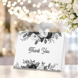 Personalized Floral Wedding Thank You Notes サンキューカード