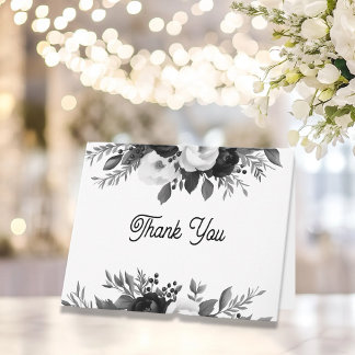 Personalized Floral Wedding Thank You Notes サンキューカード