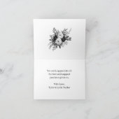 Personalized Floral Wedding Thank You Notes サンキューカード (内部)