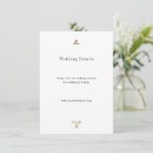 Personalized Folk Floral Wedding Details エンクロージャーカード (スタンド正面)