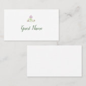 Personalized Folk Floral Wedding Place Card プレイスカード (正面/裏面)