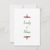 Personalized Folk Floral Wedding RSVP Card (裏面)
