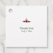 Personalized Folk Floral Wedding Thank You フェイバータグ (正面)