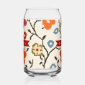Personalized Folk Scandi Boho Vintage Floral  ガラス缶 (右)