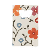 Personalized Folk Scandi Boho Vintage Floral  クレジットカード栓抜き (裏面)