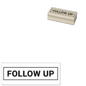 Personalized FOLLOW UP Label Wood ラバースタンプ (押印)