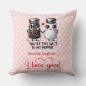 Personalized Food Couple Pun Valentine Pillow クッション (正面)