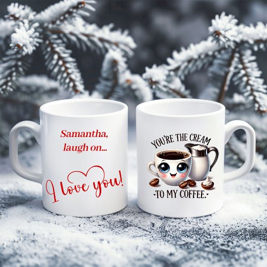 Personalized Food Pun Mug Cute I Love You Gift コーヒーマグカップ