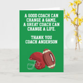 Personalized Football Coach Card From Team Players カード (黄色い花)