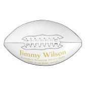 Personalized Football, Groomsmen Gift, Ring Bearer アメリカンフットボール (正面)