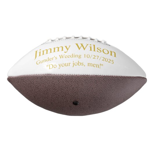 Personalized Football, Groomsmen Gift, Ring Bearer アメリカンフットボール (回転270)