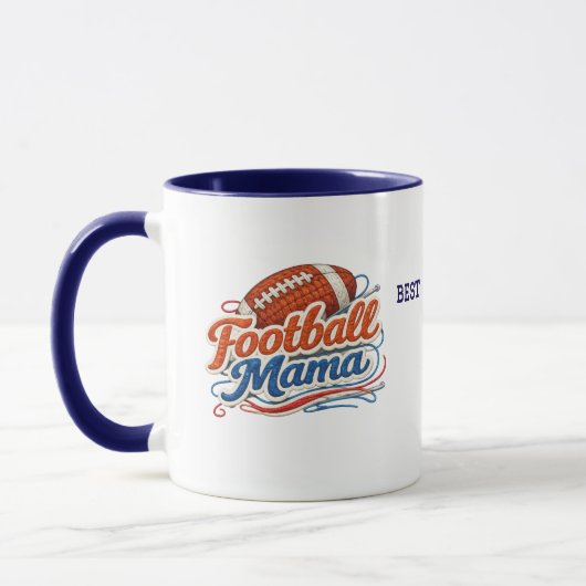 Personalized Football Mom Mug with Photo マグカップ (左)