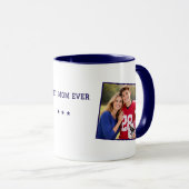 Personalized Football Mom Mug with Photo マグカップ (正面右)