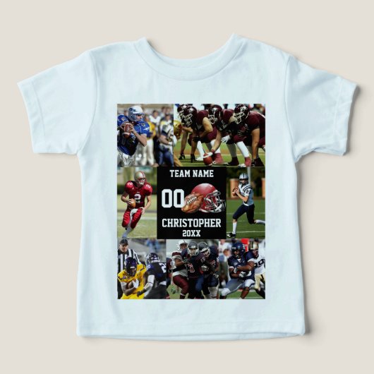 Personalized Football Photo Collage Sports  (デザイン正面)