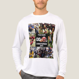 Personalized Football Photo Collage Sports  トライブレンドＴシャツ