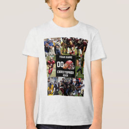Personalized Football Photo Collage Sports  トライブレンドＴシャツ