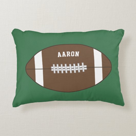 Personalized Football Pillow アクセントクッション (正面)