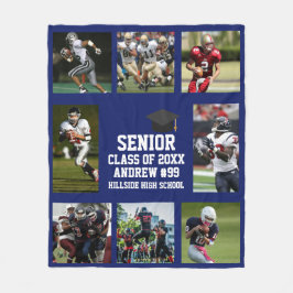 Personalized Football Senior Class Of Graduation フリースブランケット