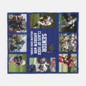 Personalized Football Senior Class Of Graduation フリースブランケット (正面(横))