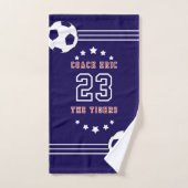 Personalized football soccer Sports Players Coach ハンドタオル (ハンドタオル)