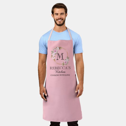 Personalized for Women Custom Family Cooking Gift  エプロン (着用した状態)