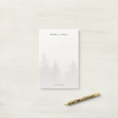 Personalized Forest Dot Grid ポストイット (デスク上)
