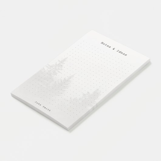 Personalized Forest Dot Grid ポストイット (アングル)