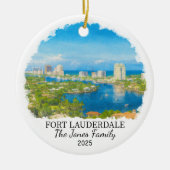 Personalized Fort Lauderdale Ornament, Florida セラミックオーナメント (正面)