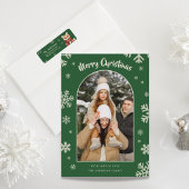 Personalized Fox Christmas Return Address Labels ラベル