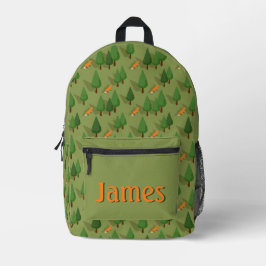 Personalized Fox & Forest School Backpack プリントバックパック