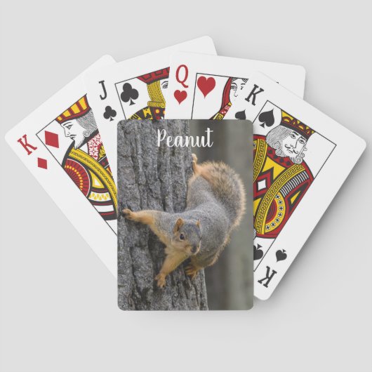 Personalized Fox Squirrel on a Tree トランプ (裏面)