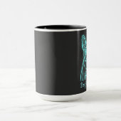 Personalized French Bulldog cyberpunk glow art マグカップ (中央)