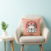 Personalized French Bulldog Funny Quote & Name  クッション (椅子)