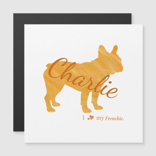 Personalized French Bulldog Pastel Orange Frenchie (正面/裏面)